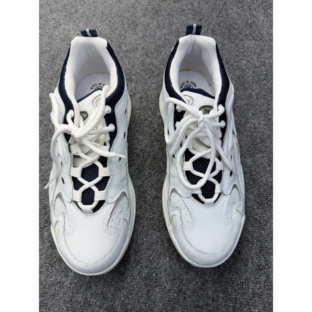 Vintage Y2K Spalding Chunky Dad Sneakers White Navy Shoes Men’s Size 10 NOS